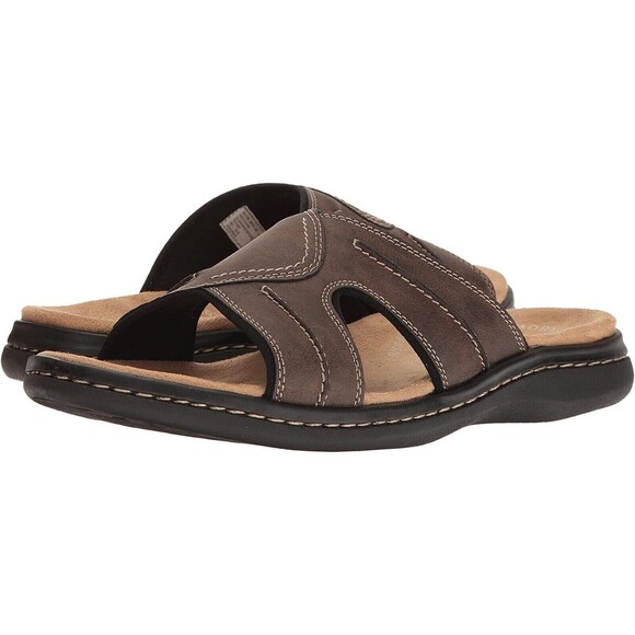 Dockers Sandals Mens 12 M Sunland Slides Brown Open Toe Memory Foam Shoes NEW - Picture 2 of 12
